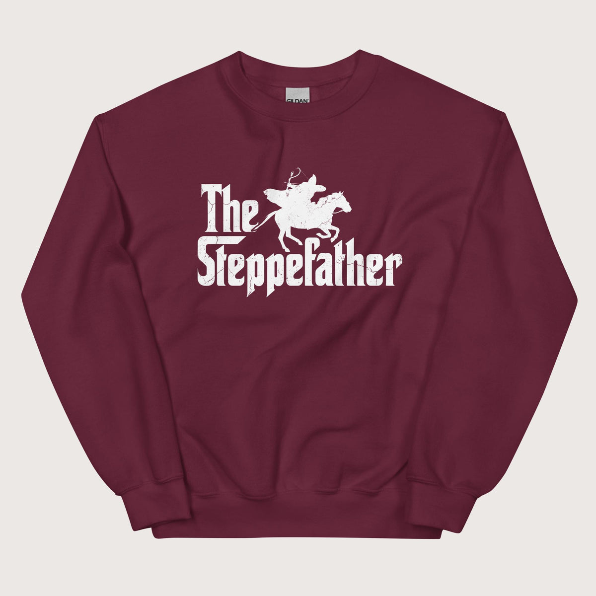 Maroon The Steppefather Parthian Shot Sweatshirt - history buff gift by HistoHead