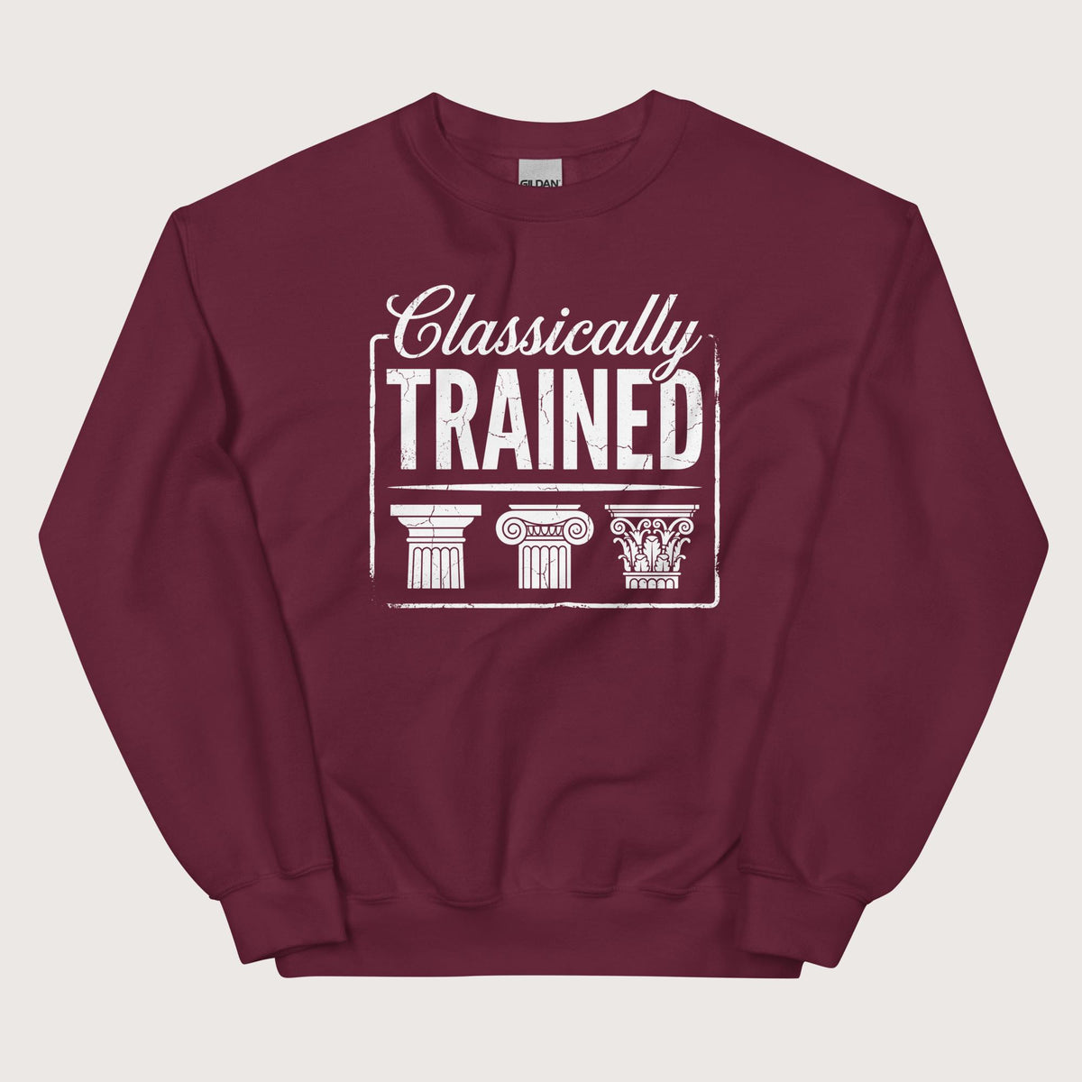 Maroon Classically Trained Sweatshirt - history buff gift by HistoHead