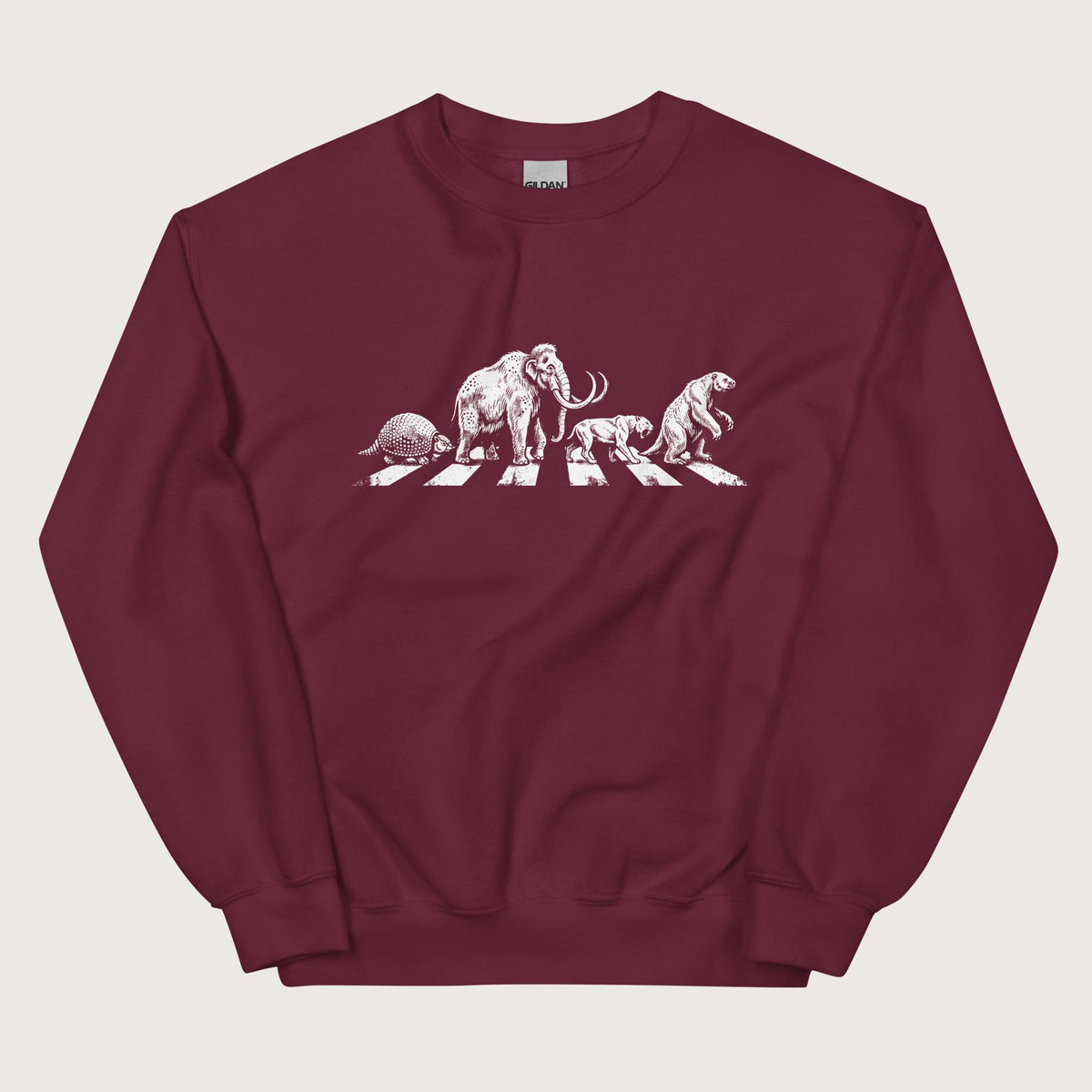 Maroon Pleistocene Road Sweatshirt - history buff gift by HistoHead