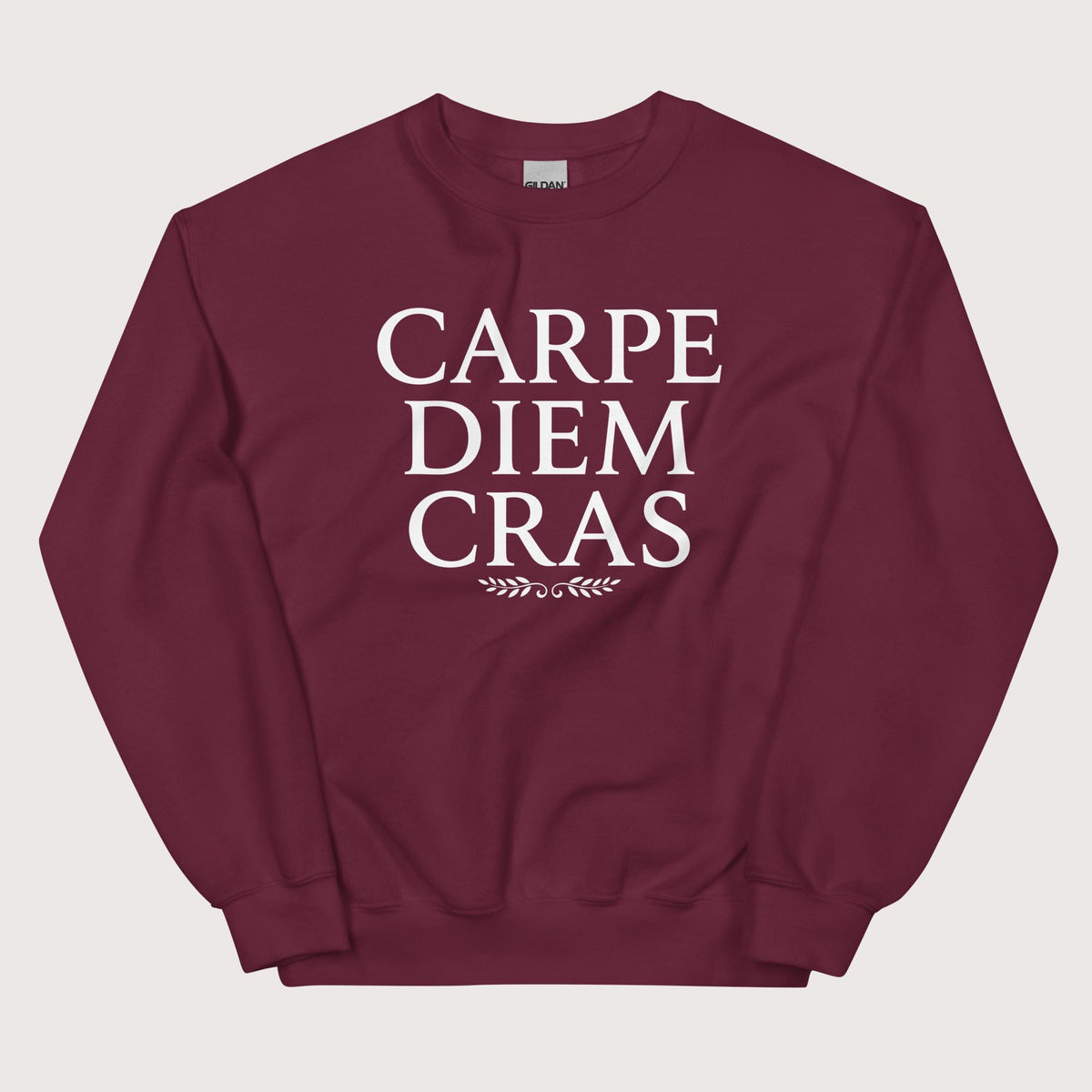 Maroon Seize the Day Tomorrow in Latin Sweatshirt - history buff gift by HistoHead