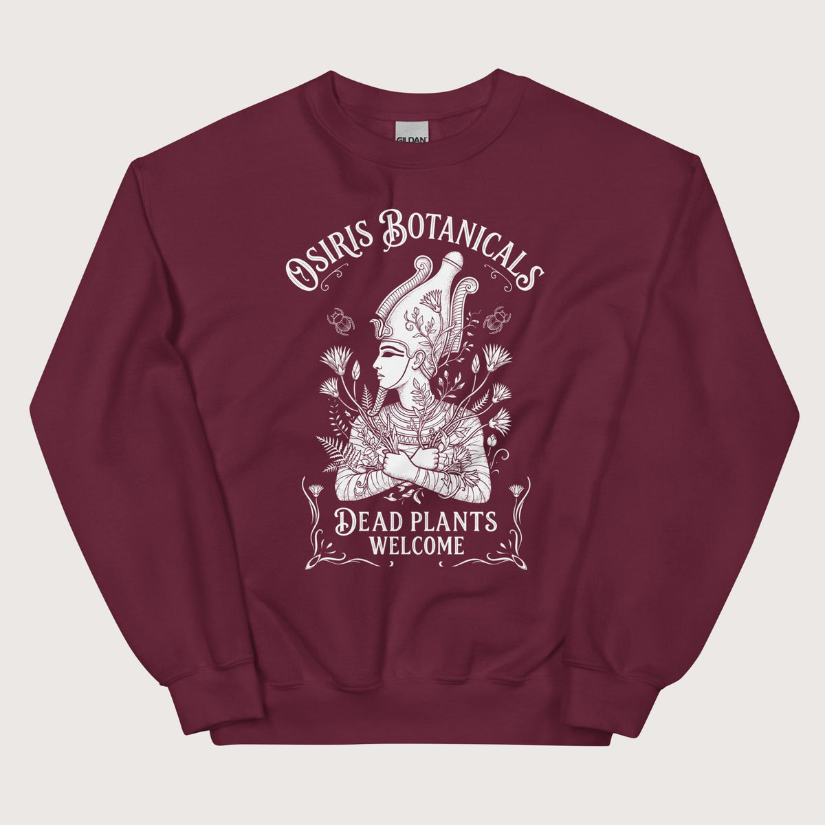 Maroon Osiris Botanicals Sweatshirt - history buff gift by HistoHead