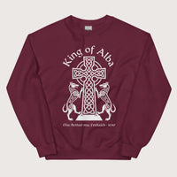 Maroon King of Alba Sweatshirt - history buff gift by HistoHead