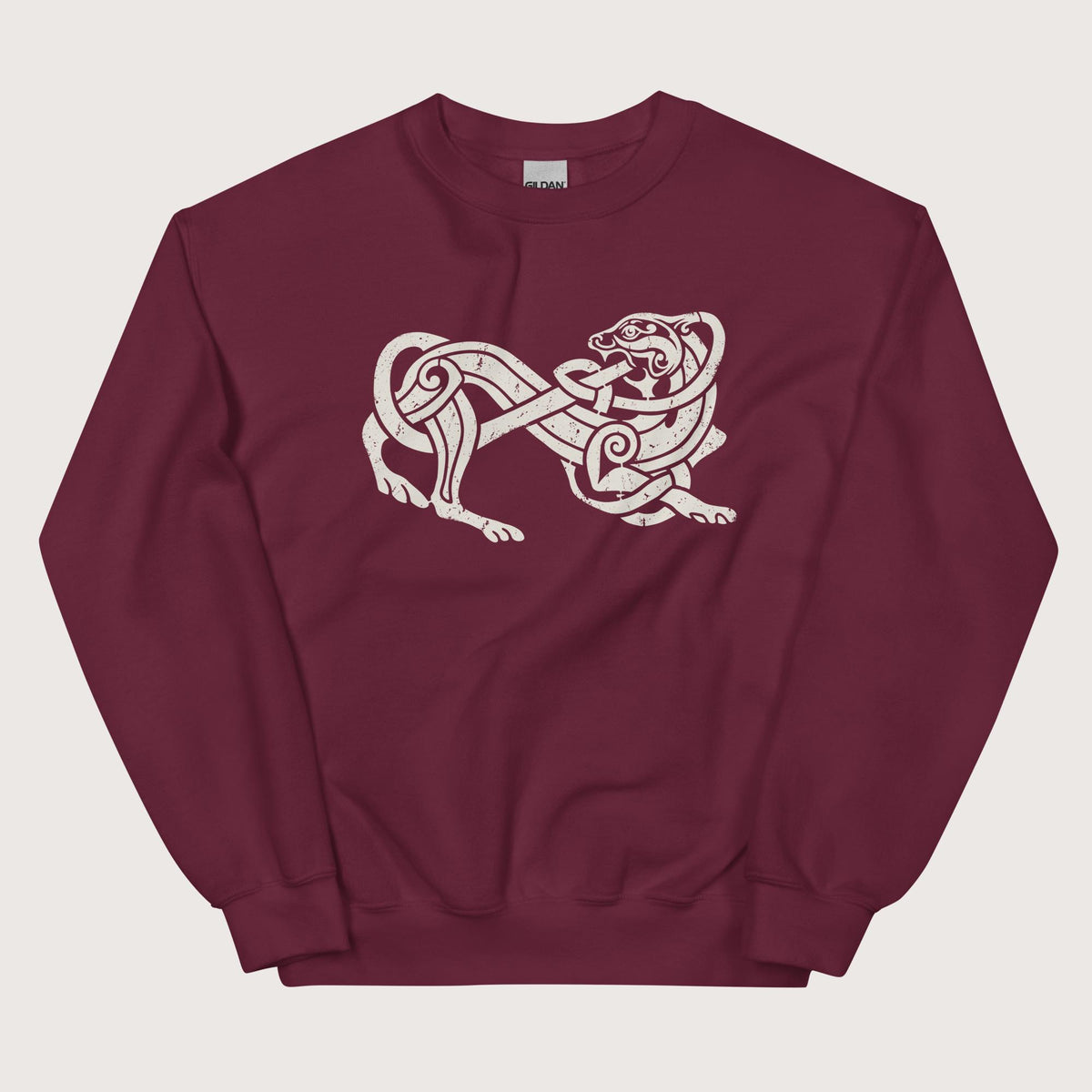 Maroon Norse Lion Sweatshirt - history buff gift by HistoHead