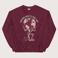 Maroon Atlas Never Skip Globe Day Sweatshirt - history buff gift by HistoHead