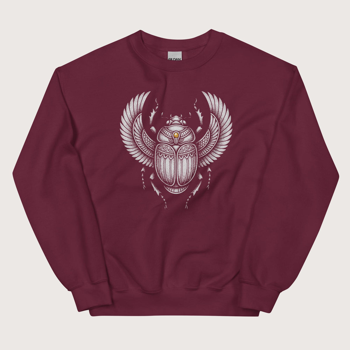 Maroon Khepri God of Rebirth Sweatshirt - history buff gift by HistoHead