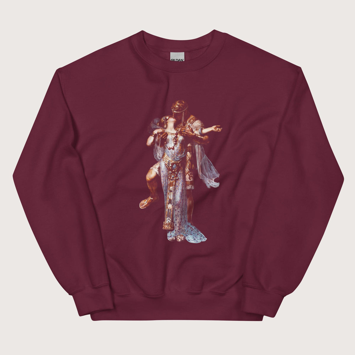 Maroon Cleopatra and Antony Sweatshirt - history buff gift by HistoHead