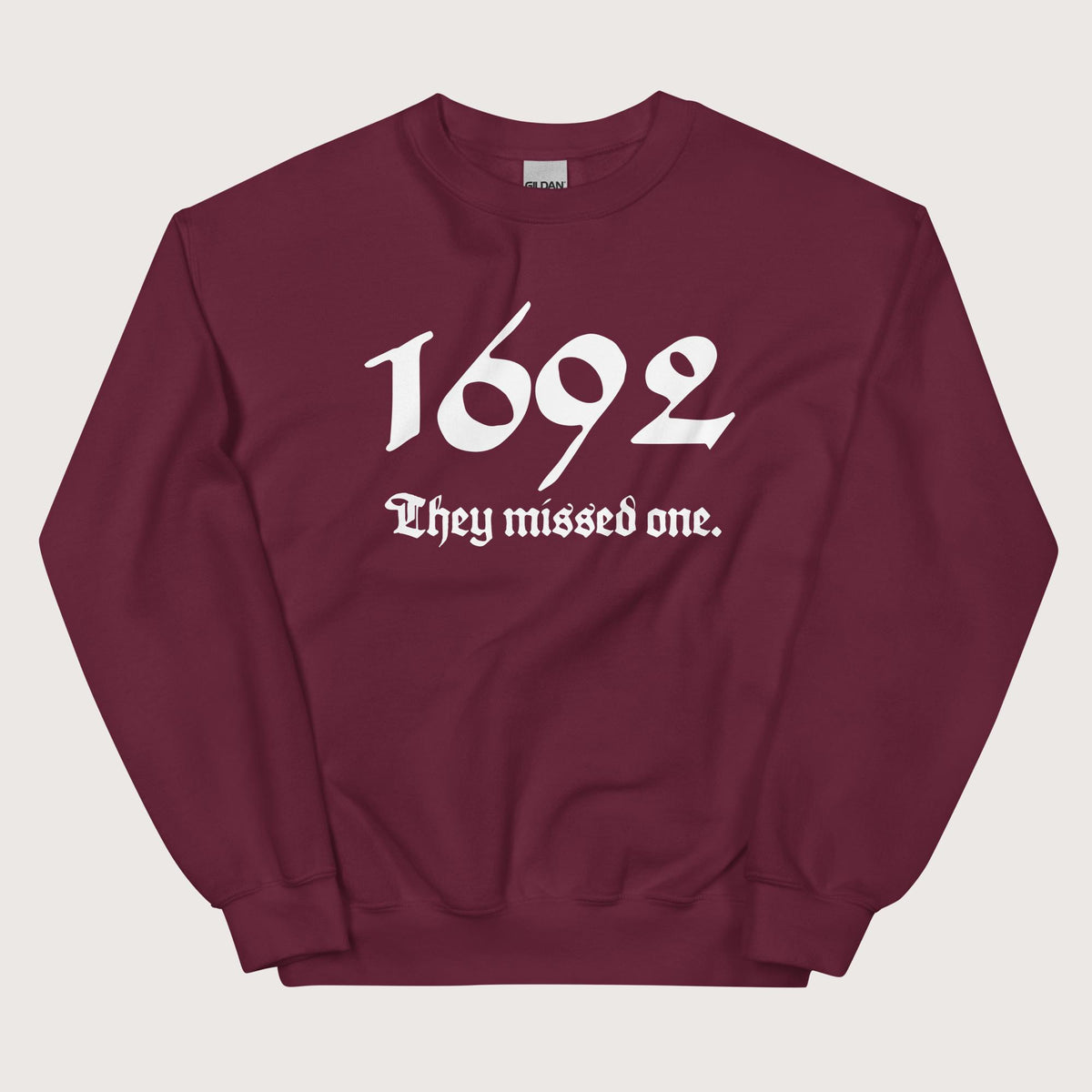Maroon 1692 Witch Trials Sweatshirt - history buff gift by HistoHead