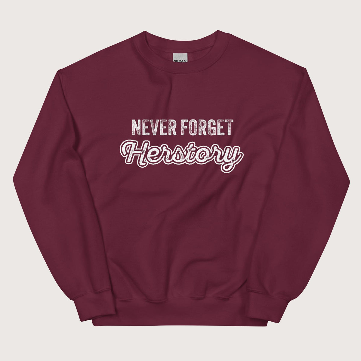 Maroon Herstory Sweatshirt - history buff gift by HistoHead