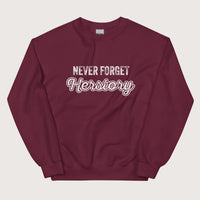 Maroon Herstory Sweatshirt - history buff gift by HistoHead