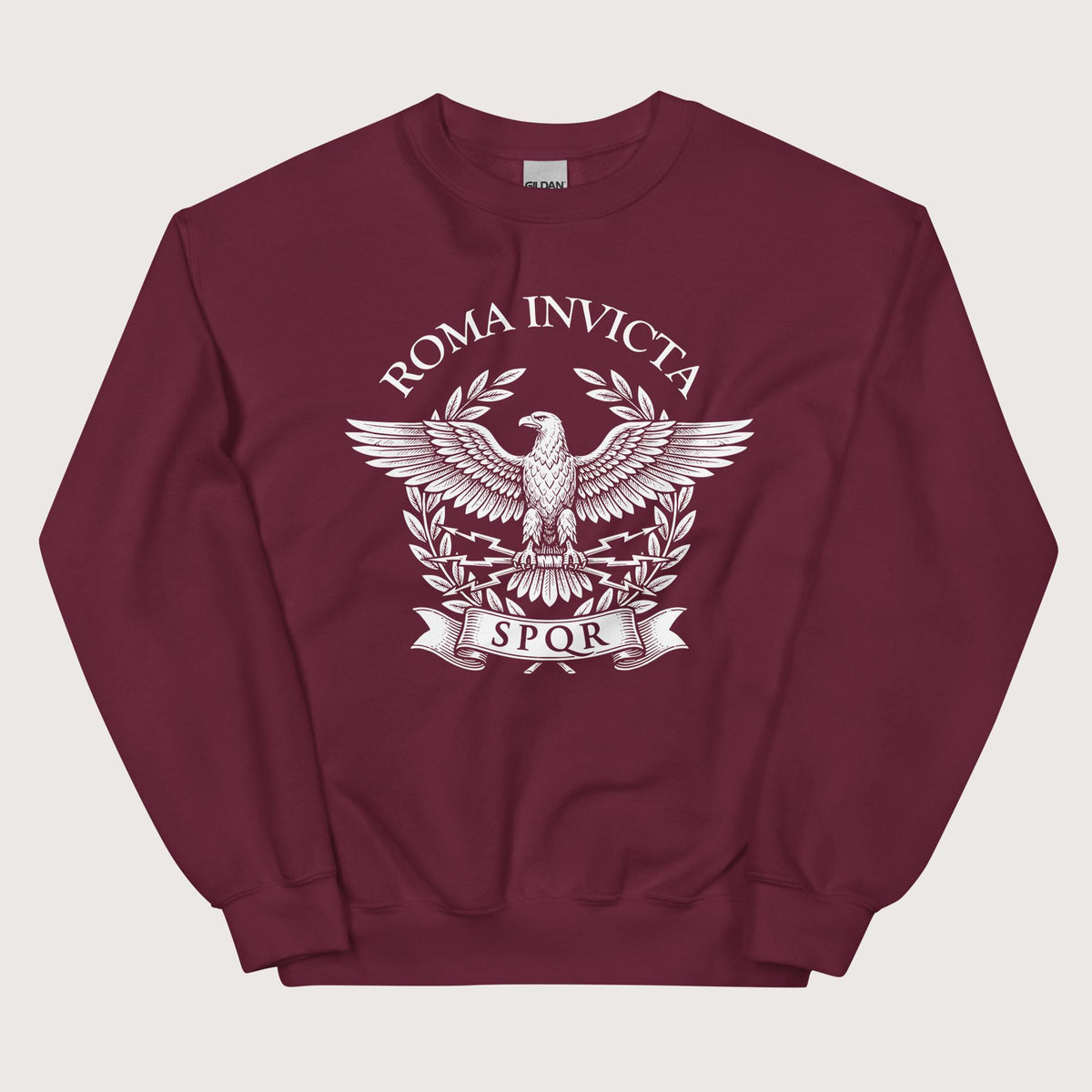 Maroon Roma Invicta Sweatshirt - history buff gift by HistoHead