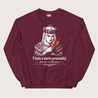 Maroon Olga of Kiev I Have a Warm Personality Sweatshirt - history buff gift by HistoHead