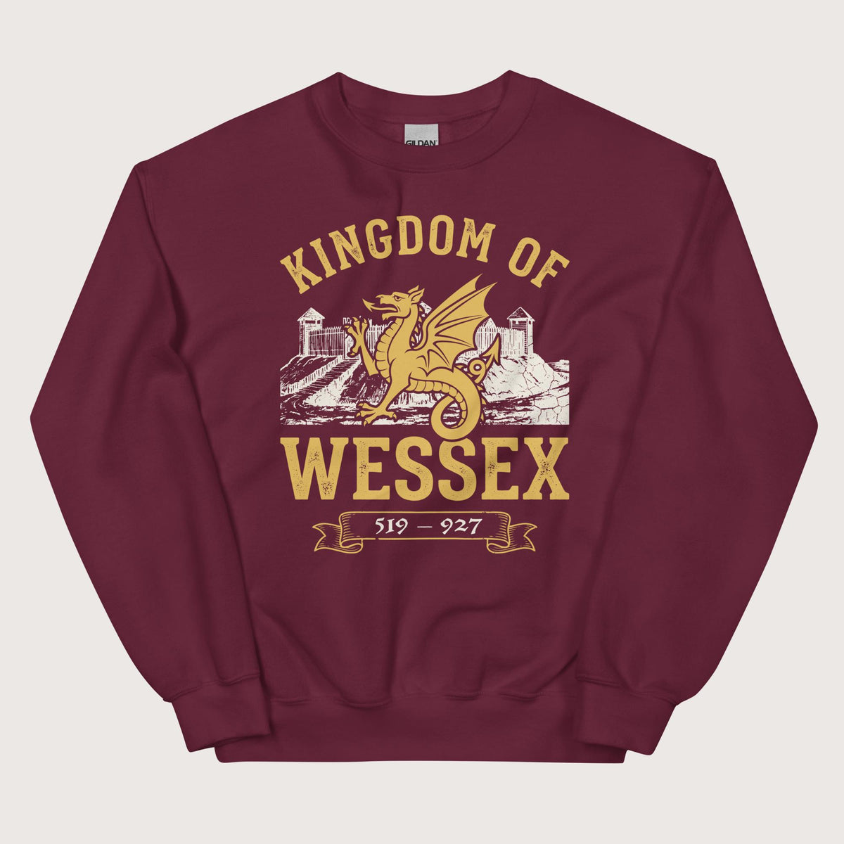 Maroon Kingdom of Wessex Sweatshirt - history buff gift by HistoHead