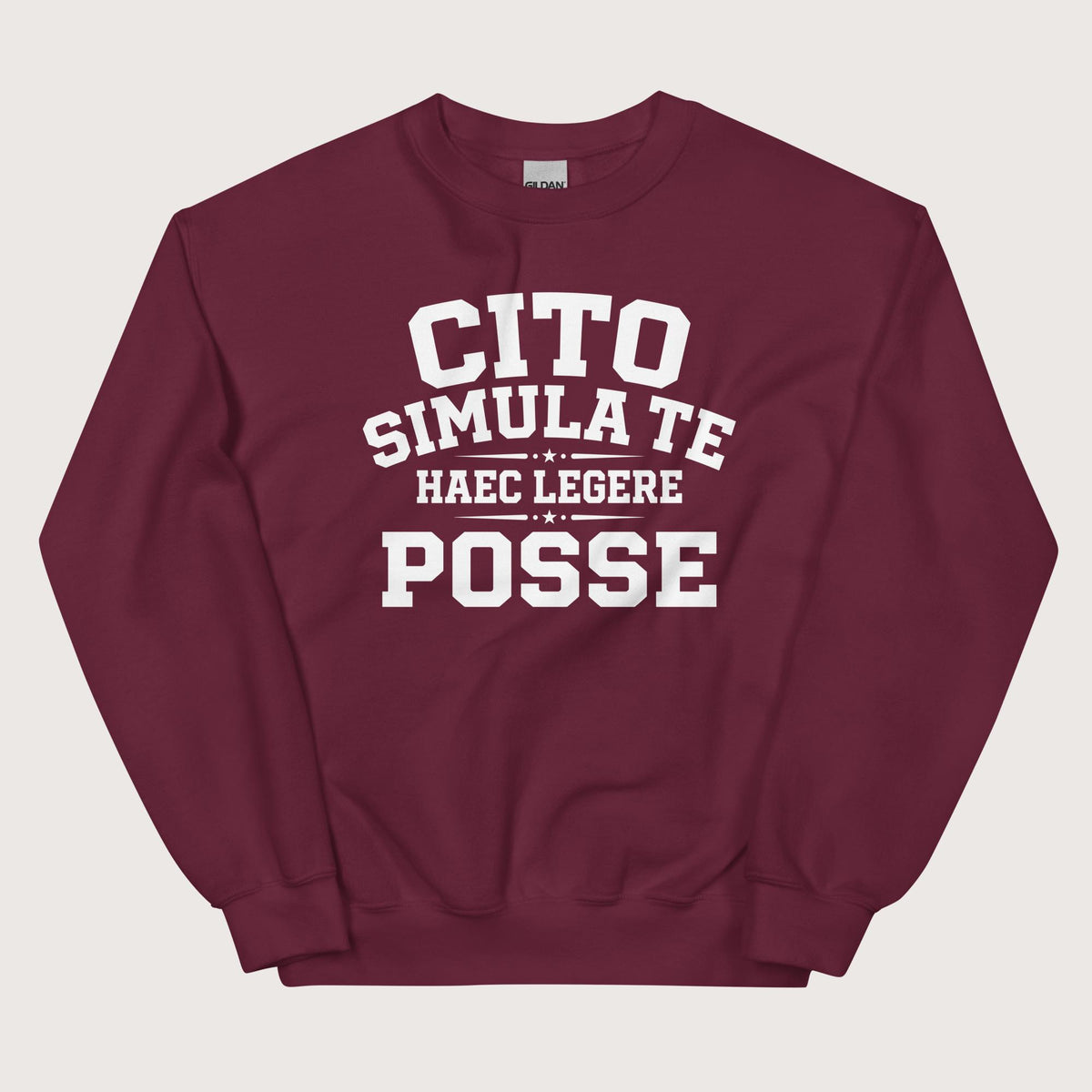 Maroon Latin Quick Pretend You Can Read This Sweatshirt - history buff gift by HistoHead