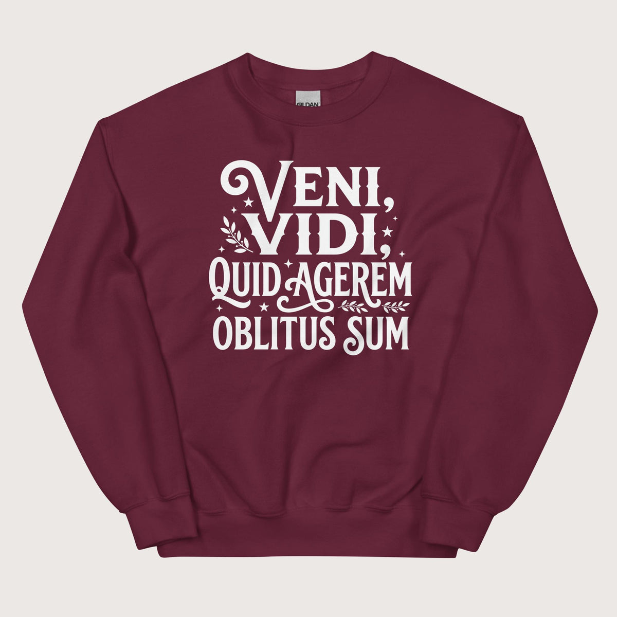 Maroon Latin I Came I Saw I Forgot I Was Doing Sweatshirt - history buff gift by HistoHead