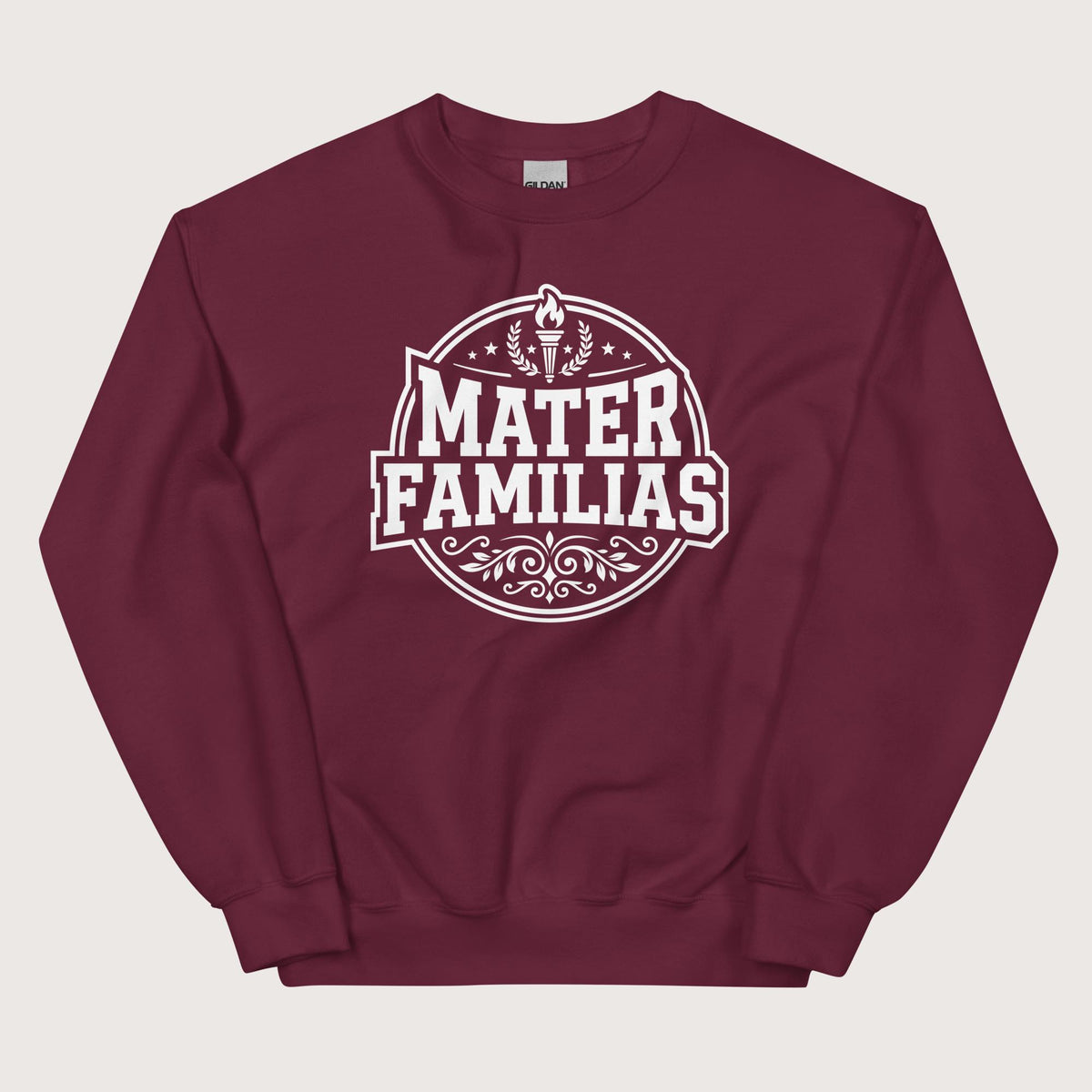 Maroon Mater Familias Latin Sweatshirt - history buff gift by HistoHead