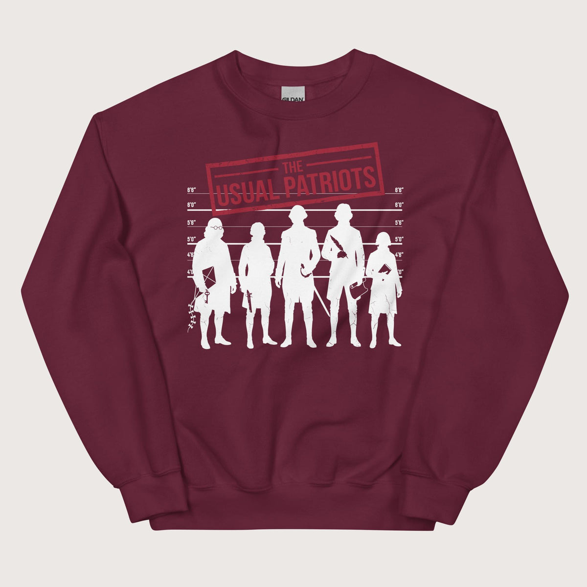 Maroon The Usual Patriots Sweatshirt - history buff gift by HistoHead