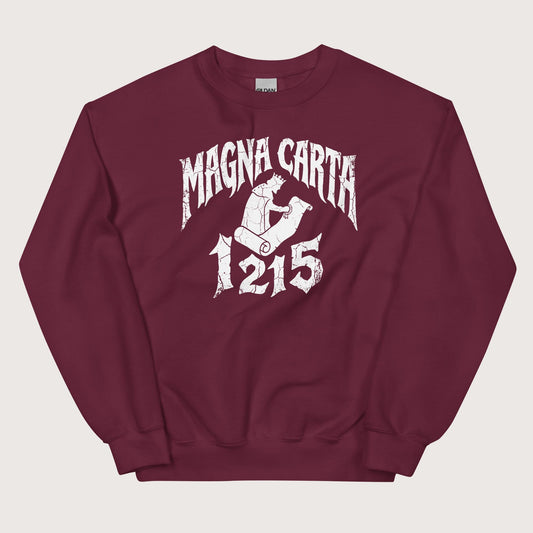 Maroon Magna Carta 1215 Sweatshirt - history buff gift by HistoHead