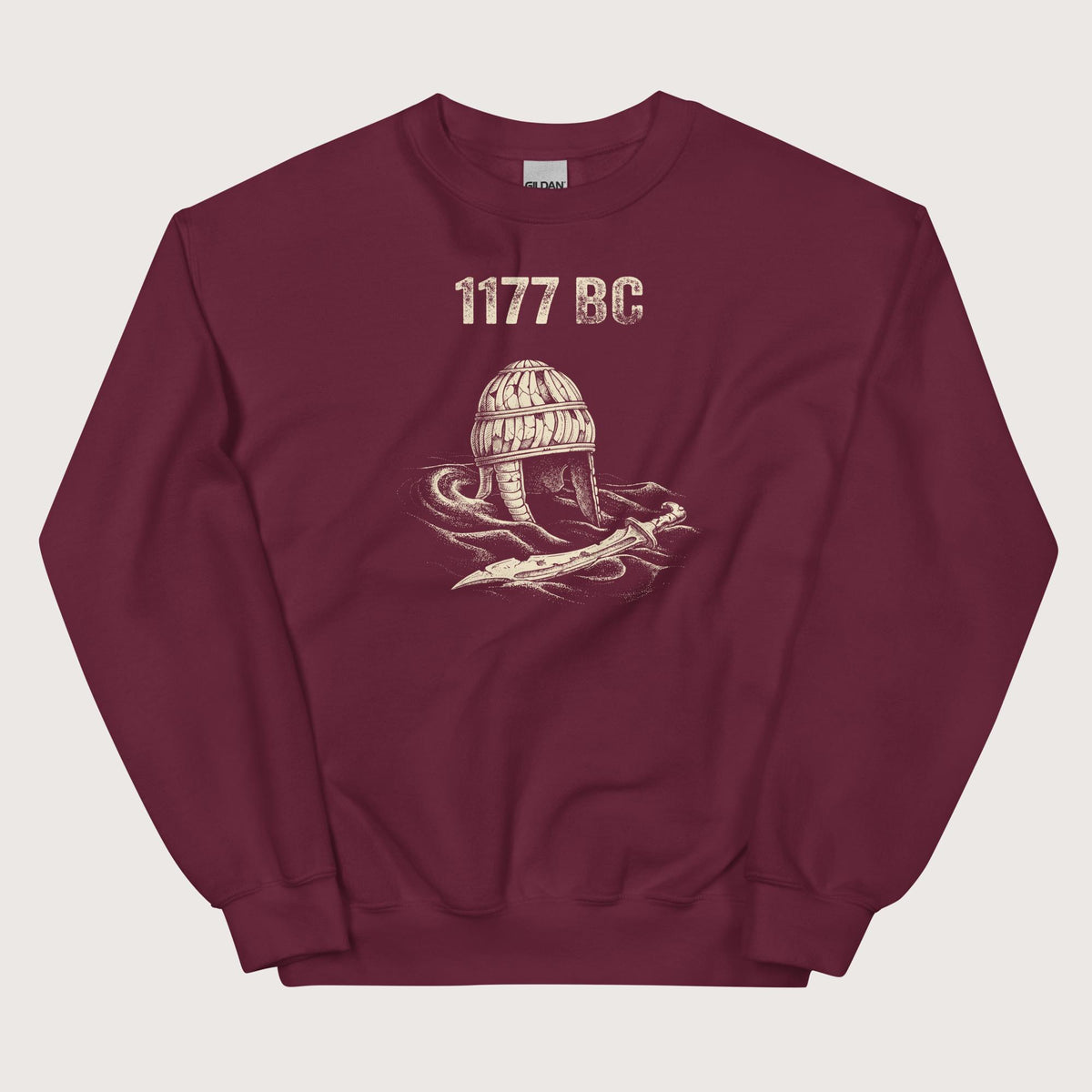 Maroon 1177 BC Sweatshirt - history buff gift by HistoHead