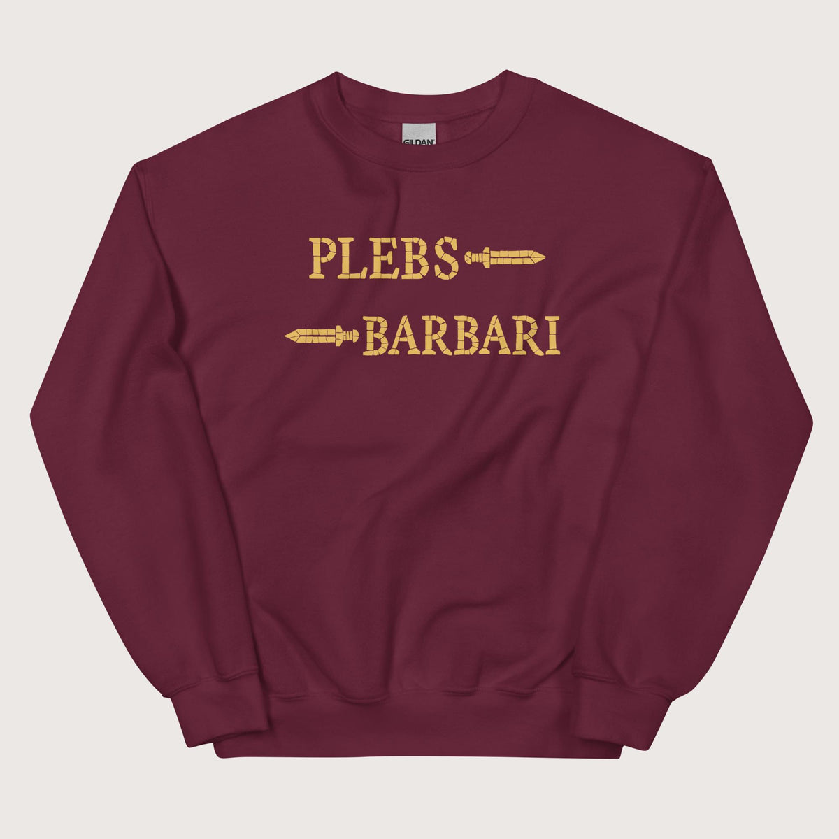 Maroon Mosaic Plebs or Barbari Sweatshirt - history buff gift by HistoHead