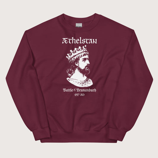 Maroon Æthelstan Battle of Brunanburh Sweatshirt - history buff gift by HistoHead