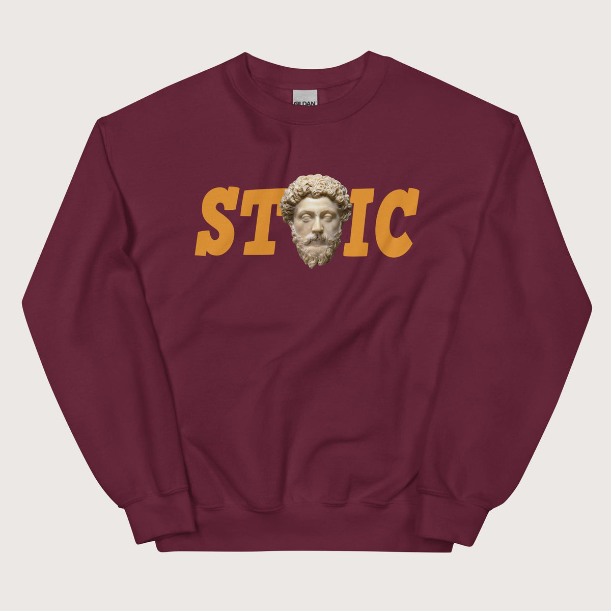 Maroon Stoic Marcus Aurelius Sweatshirt - history buff gift by HistoHead