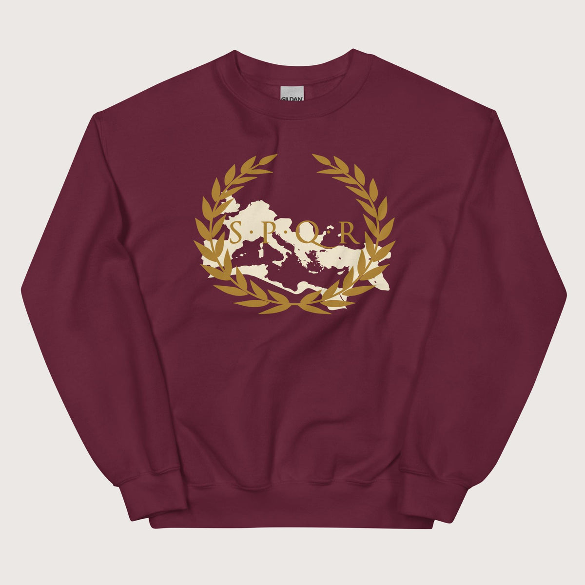 Maroon Roman SPQR Banner Sweatshirt - history buff gift by HistoHead