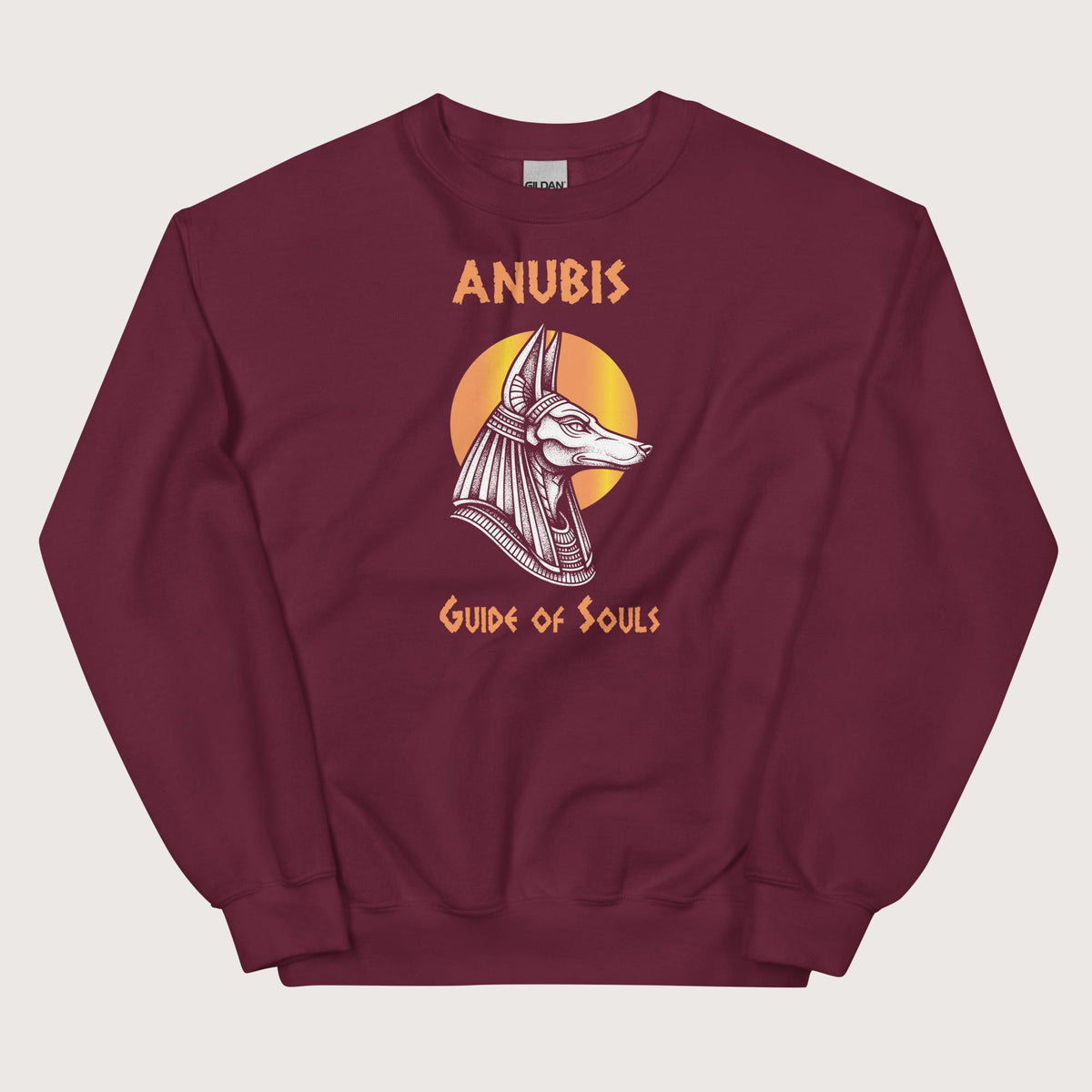 Maroon Anubis Guide of Souls Sweatshirt - history buff gift by HistoHead