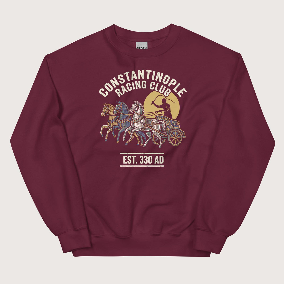 Maroon Constantinople Racing Club Sweatshirt - history buff gift by HistoHead