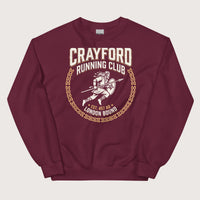 Maroon Crayford Running Club Sweatshirt - history buff gift by HistoHead
