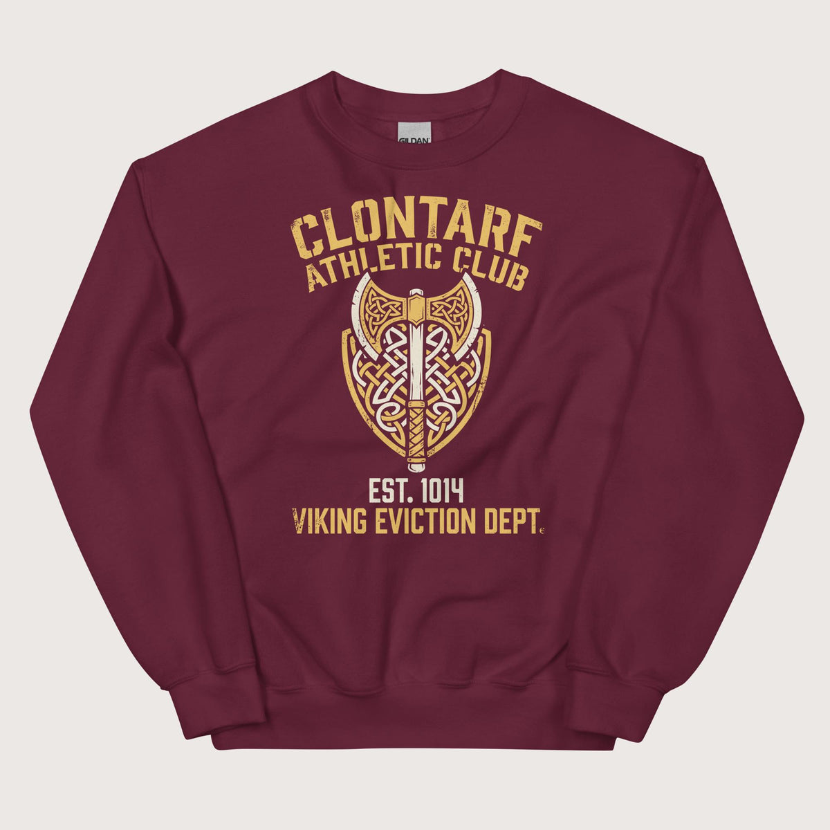 Maroon Clontarf Athletic Club Sweatshirt - history buff gift by HistoHead