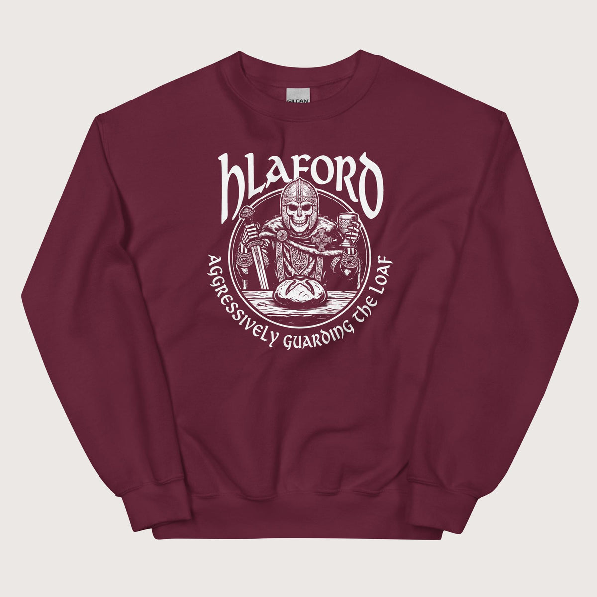 Maroon Hlaford Loaf Guardian Sweatshirt - history buff gift by HistoHead