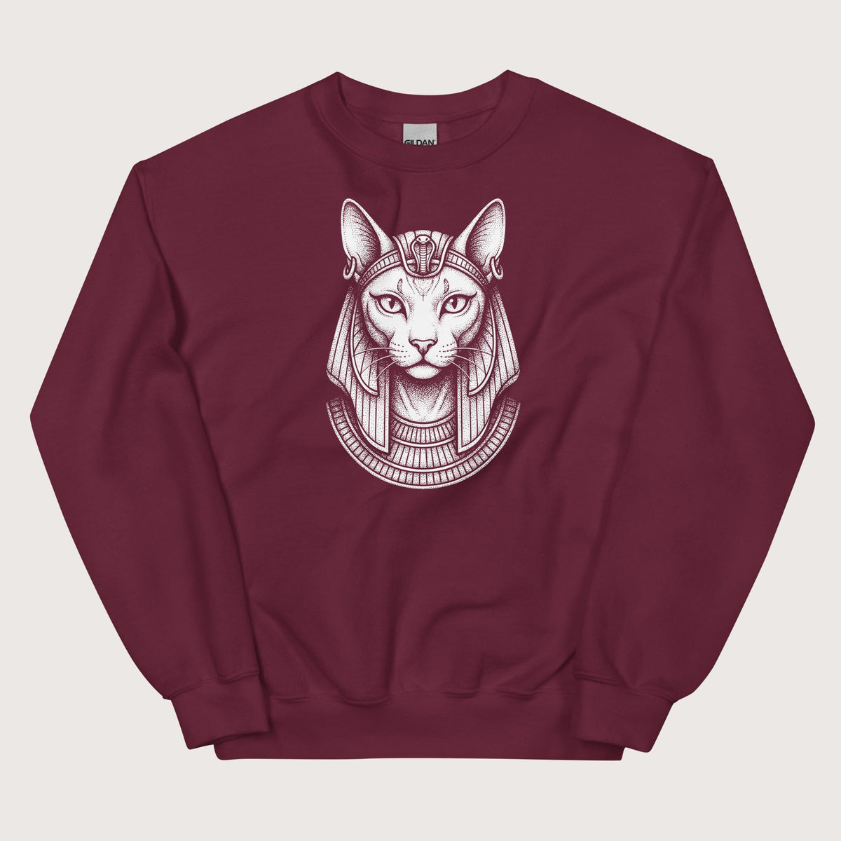 Maroon Bastet Sweatshirt - history buff gift by HistoHead