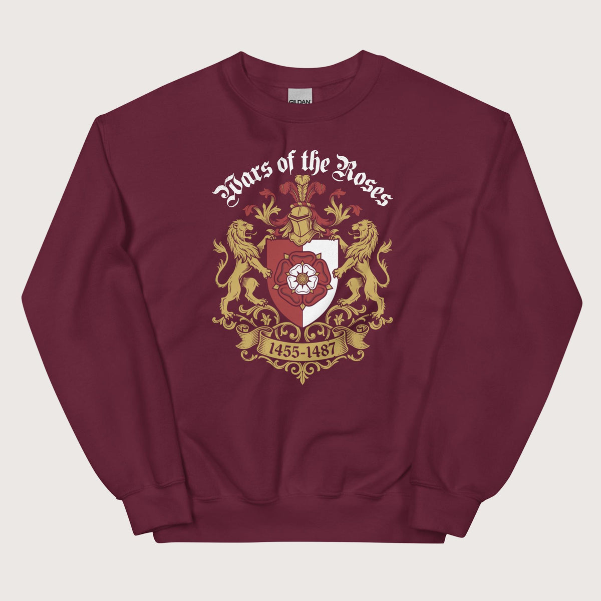 Maroon Wars of the Roses Sweatshirt - history buff gift by HistoHead