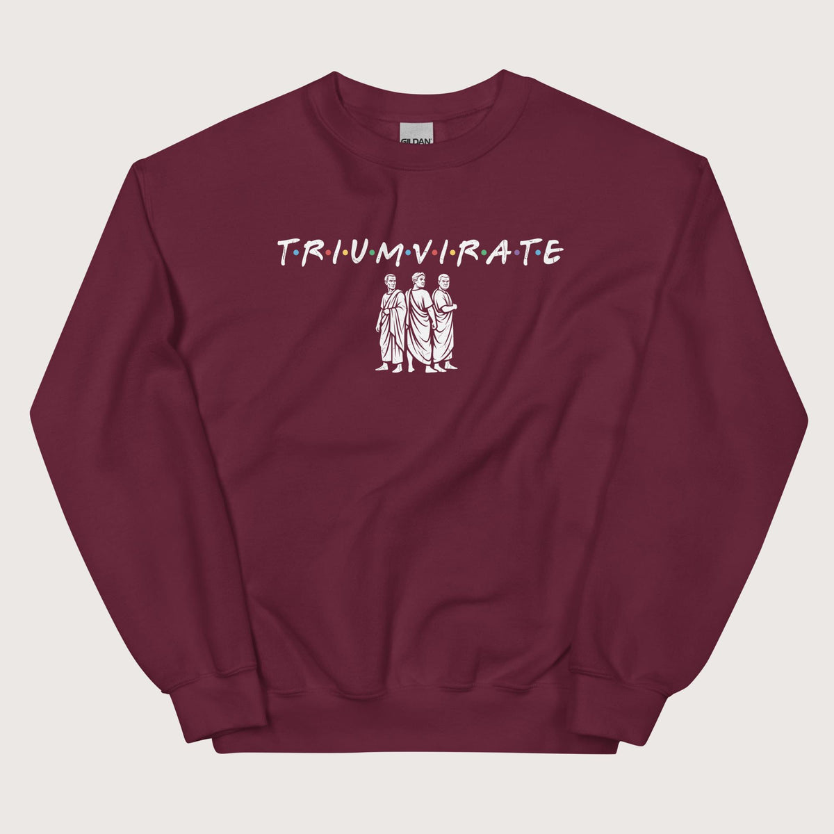Maroon First Triumvirate Sweatshirt - history buff gift by HistoHead
