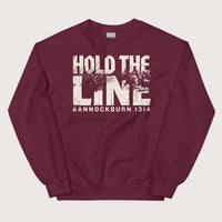 Maroon Hold The Line Bannockburn 1314 Sweatshirt - history buff gift by HistoHead