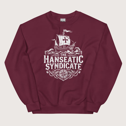 Maroon The Hanseatic Syndicate Sweatshirt - history buff gift by HistoHead