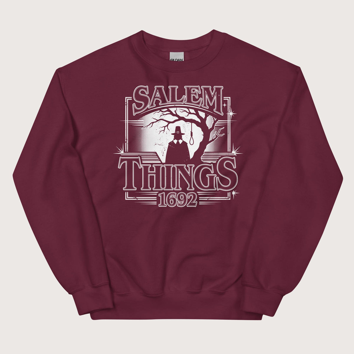 Maroon Salem Things 1692 Sweatshirt - history buff gift by HistoHead