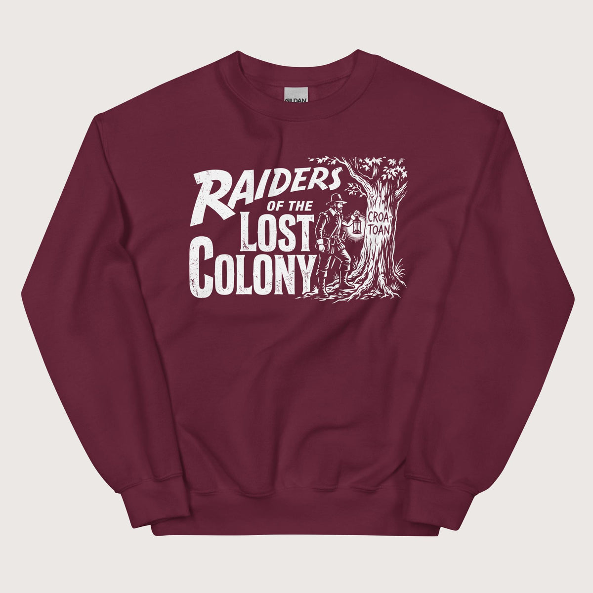 Maroon Raiders of the Lost Colony Sweatshirt - history buff gift by HistoHead