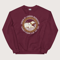Maroon Tower Of London Menagerie Thames Fishing Club Sweatshirt - history buff gift by HistoHead