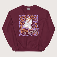 Maroon Emma Of Normandy Sweatshirt - history buff gift by HistoHead