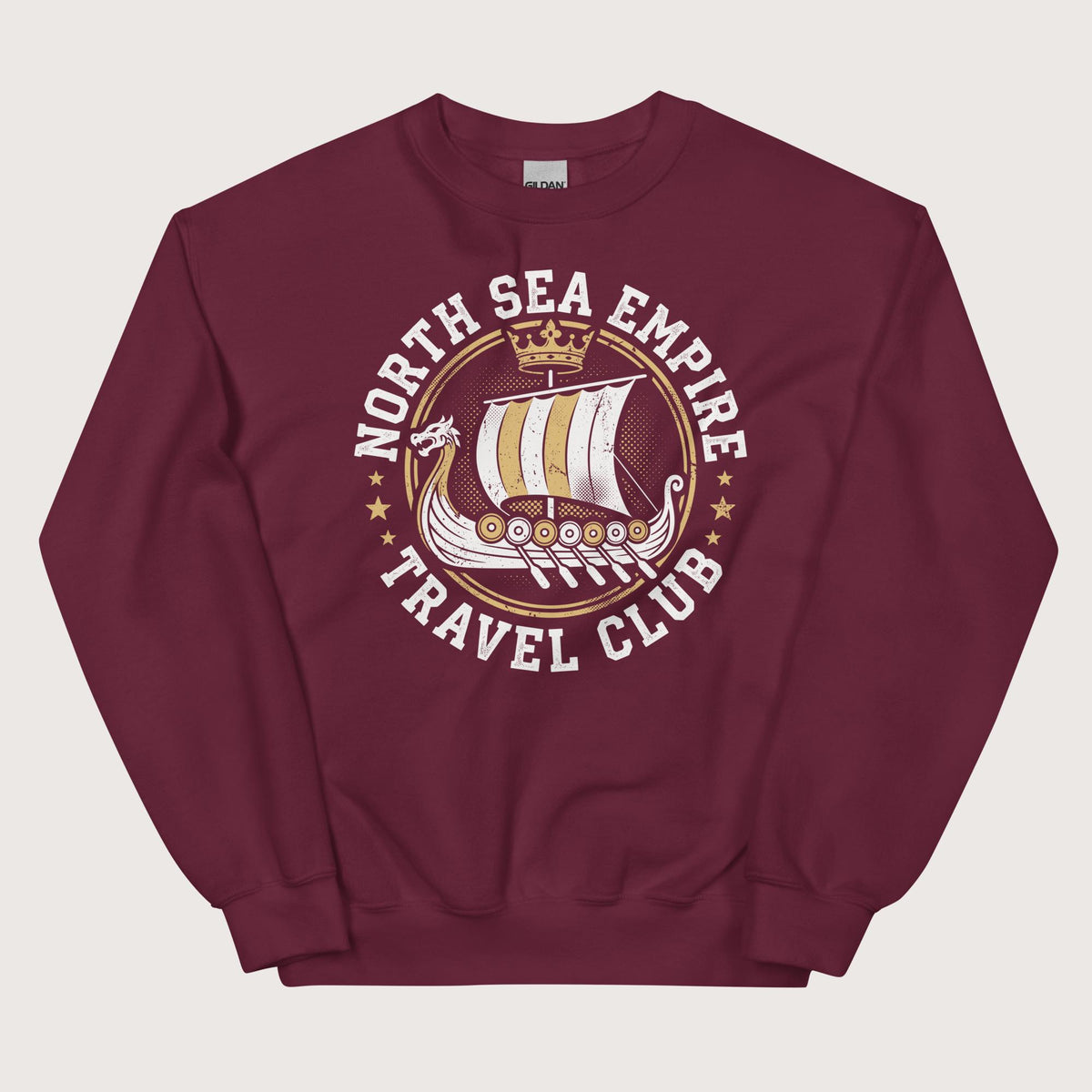 Maroon North Sea Empire Travel Club Sweatshirt - history buff gift by HistoHead
