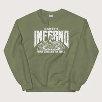 Military Green Dante's Inferno Sweatshirt - history buff gift by HistoHead
