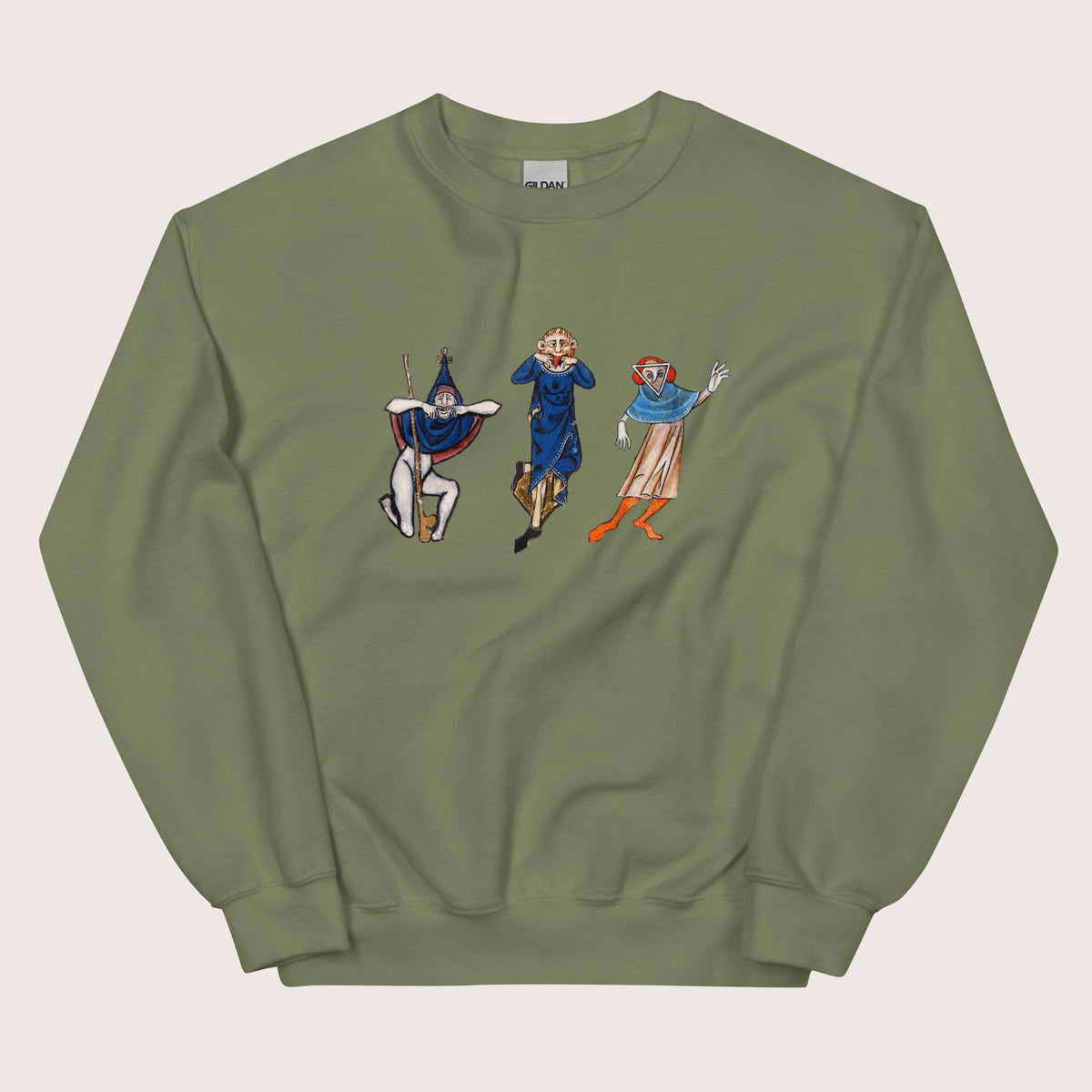 Military Green Medieval Fun Time Sweatshirt - history buff gift by HistoHead