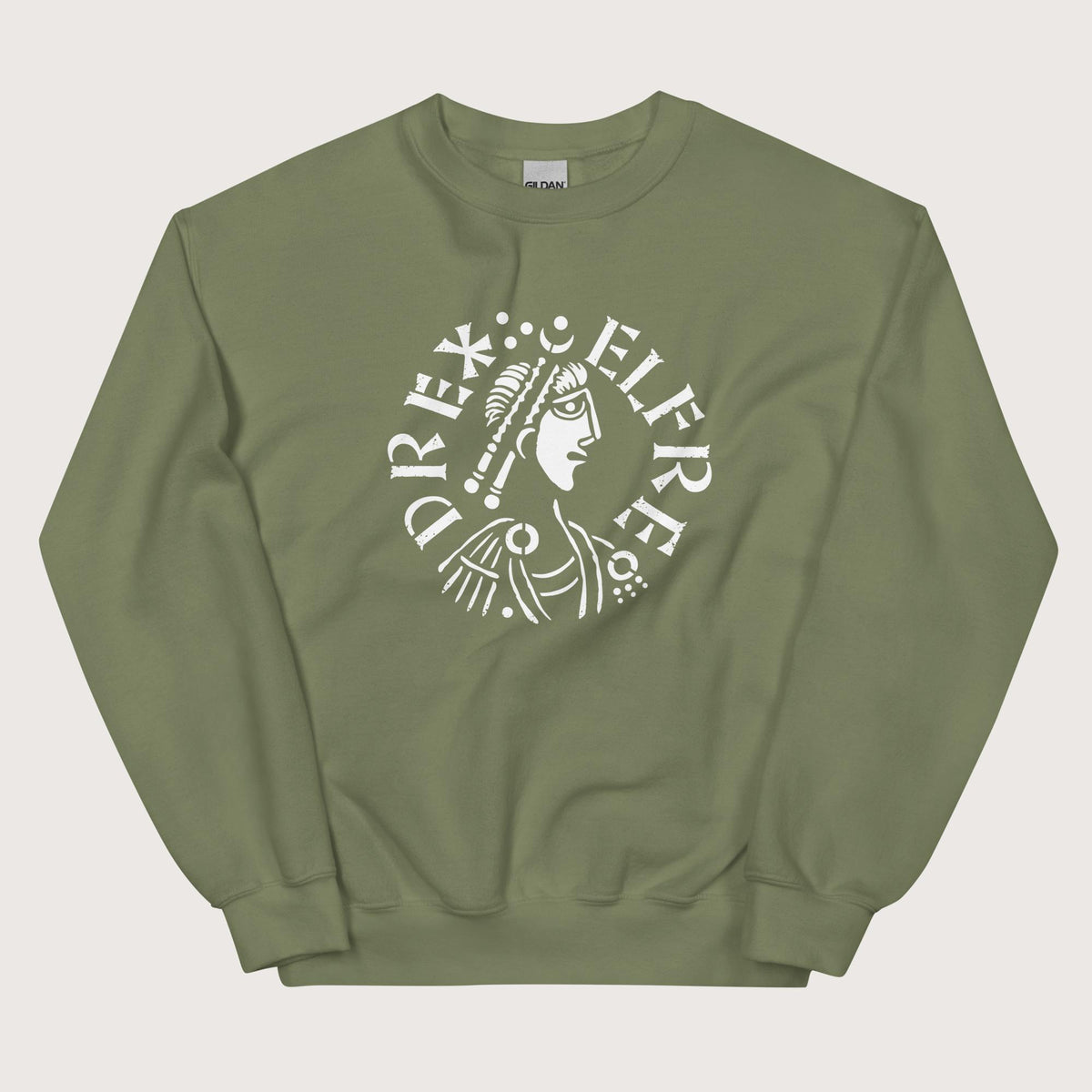 Military Green Alfred the Great Penny Sweatshirt - history buff gift by HistoHead