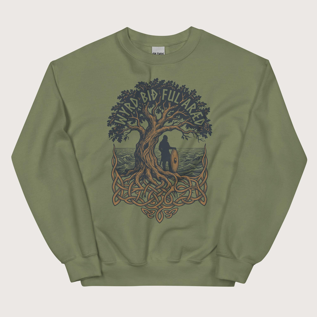 Military Green Old English Fate Is Inexorable Sweatshirt - history buff gift by HistoHead