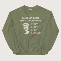 Military Green Alexander's Gordian Knot Guide Sweatshirt - history buff gift by HistoHead