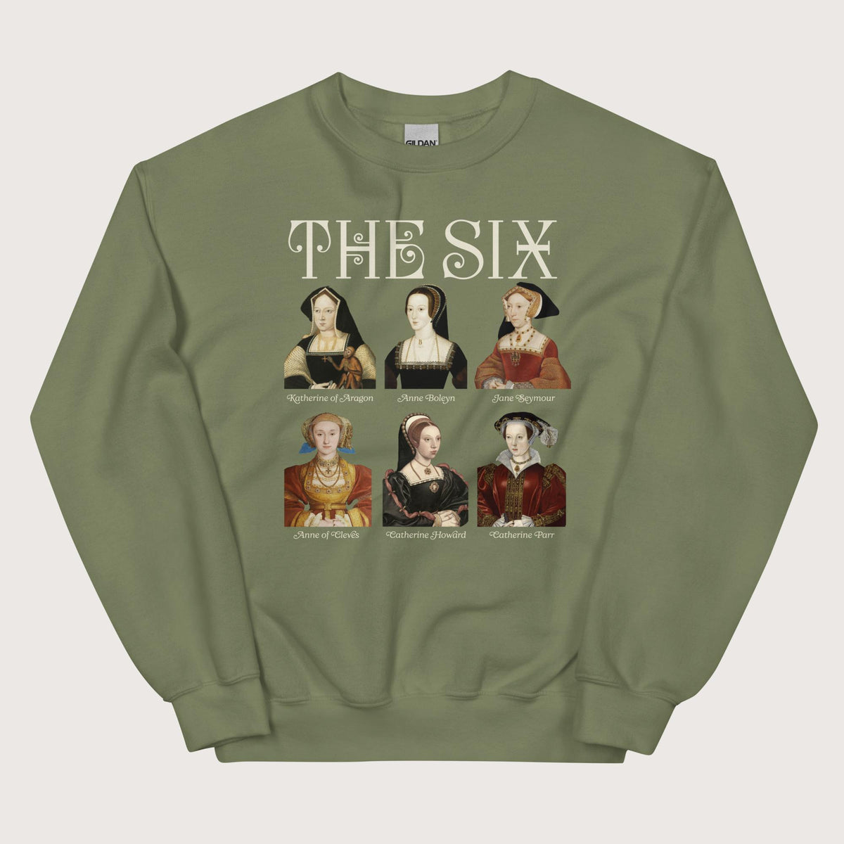 Military Green The Six Sweatshirt - history buff gift by HistoHead