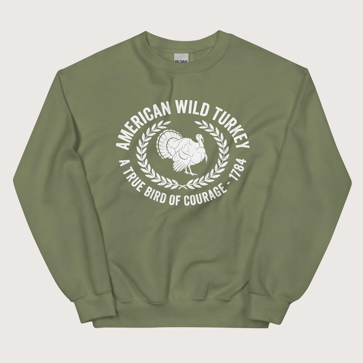 Military Green American Wild Turkey Sweatshirt - history buff gift by HistoHead