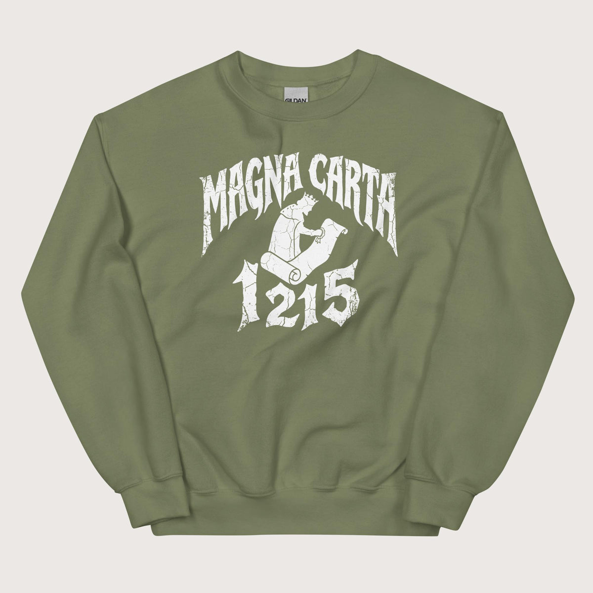 Military Green Magna Carta 1215 Sweatshirt - history buff gift by HistoHead