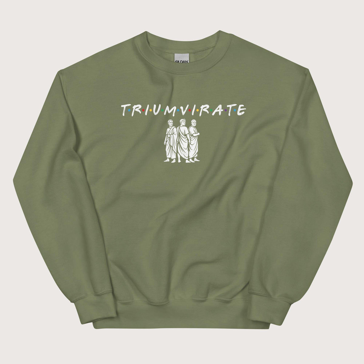 Military Green First Triumvirate Sweatshirt - history buff gift by HistoHead